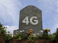4G tombstone in the cemetery
