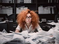 Stressed Woman in the Office