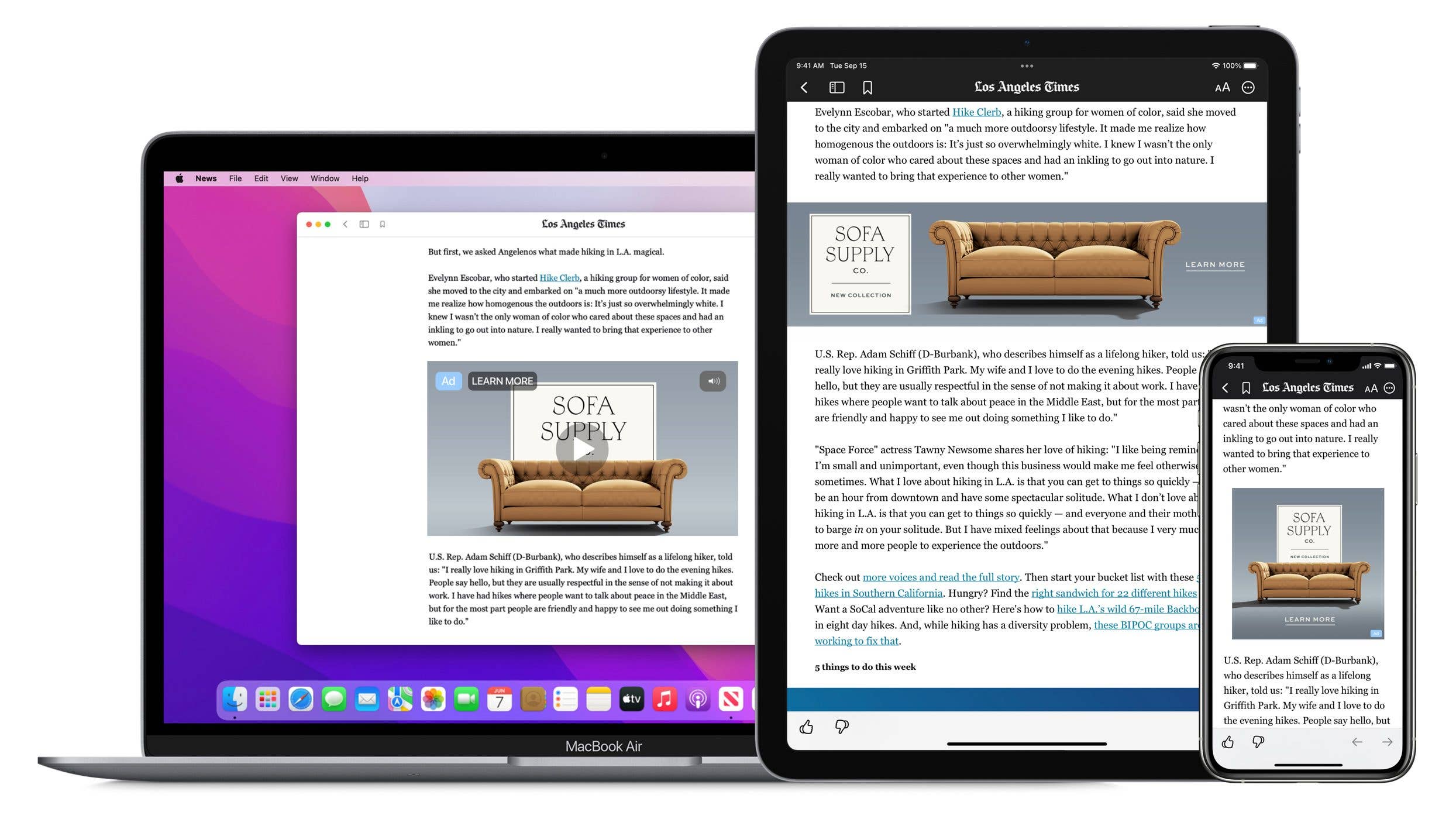 Ads on Apple News and Stocks apps