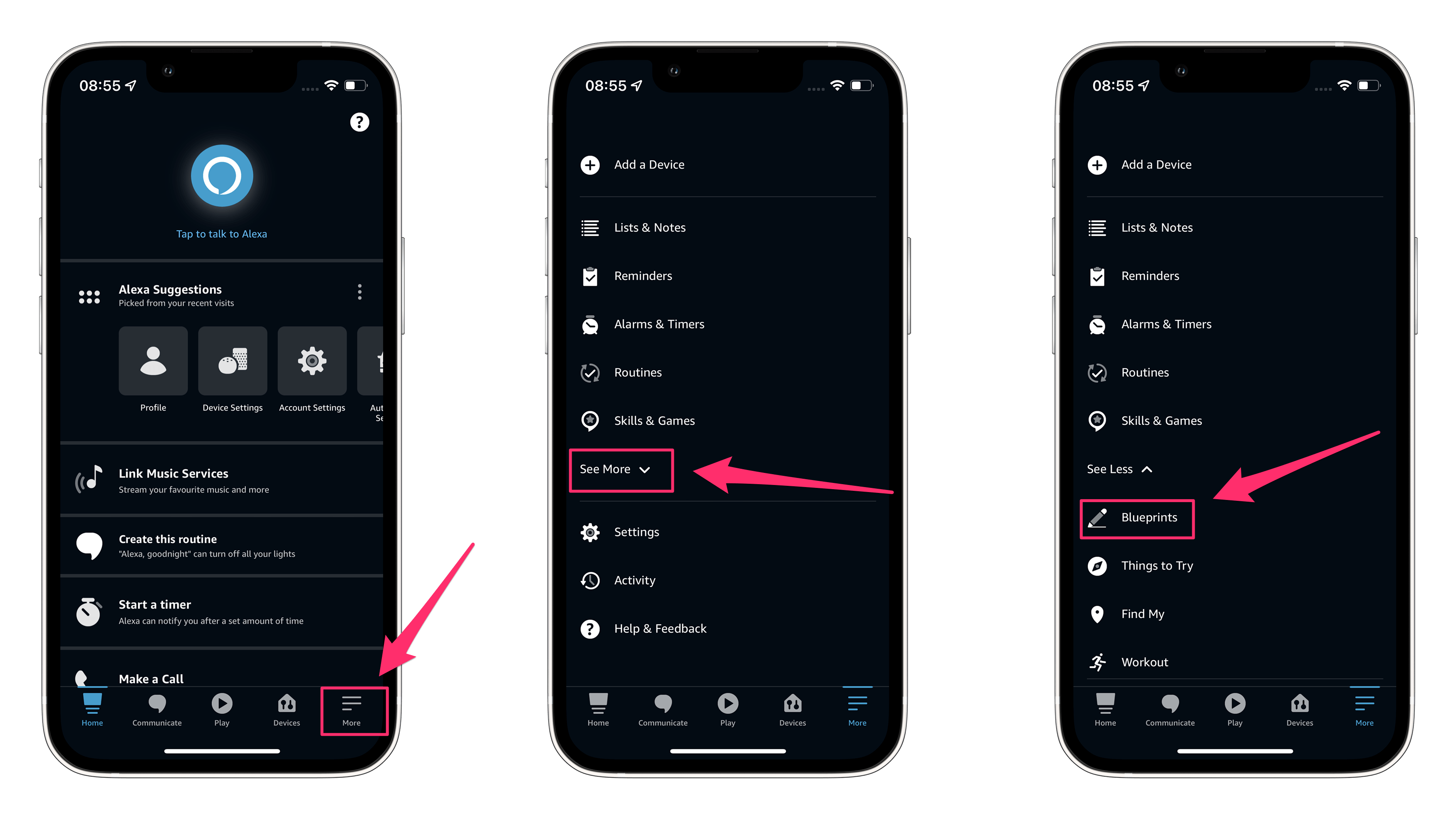 Alexa Screenshot erstellen 01 Ein Screenshot, der zeigt, wie man eigene Sprachbefehle bei Alexa erstellt.