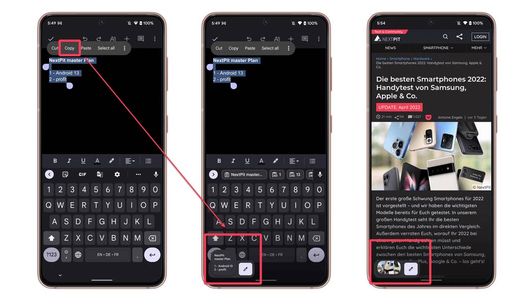 Android 13 overview clipboard snipper