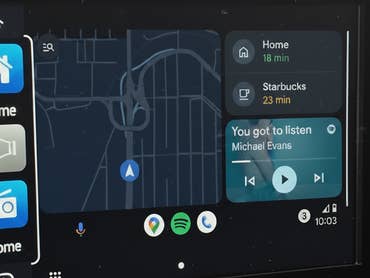 Android Auto screen on a Toyota infotainment display