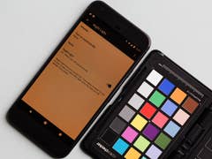 Google Pixel device with the night mode option on