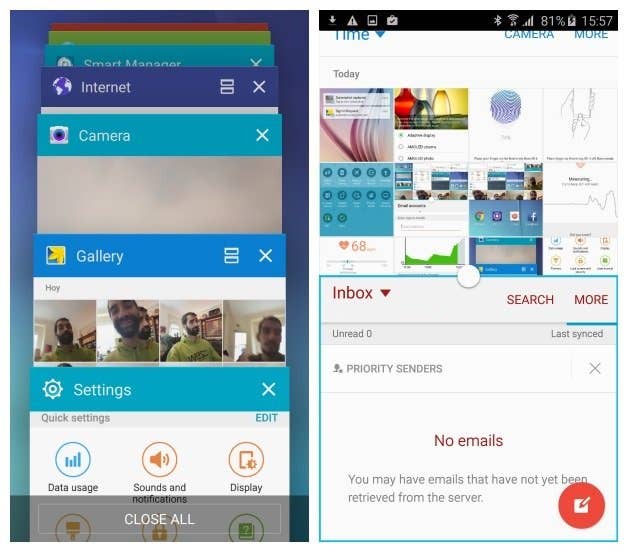 AndroidPIT Galaxy S6 Android 5 0 2 Lollipop TouchWiz multi window mode