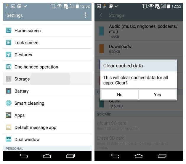 AndroidPIT LG G3 Android 5 0 Lollipop clear cache