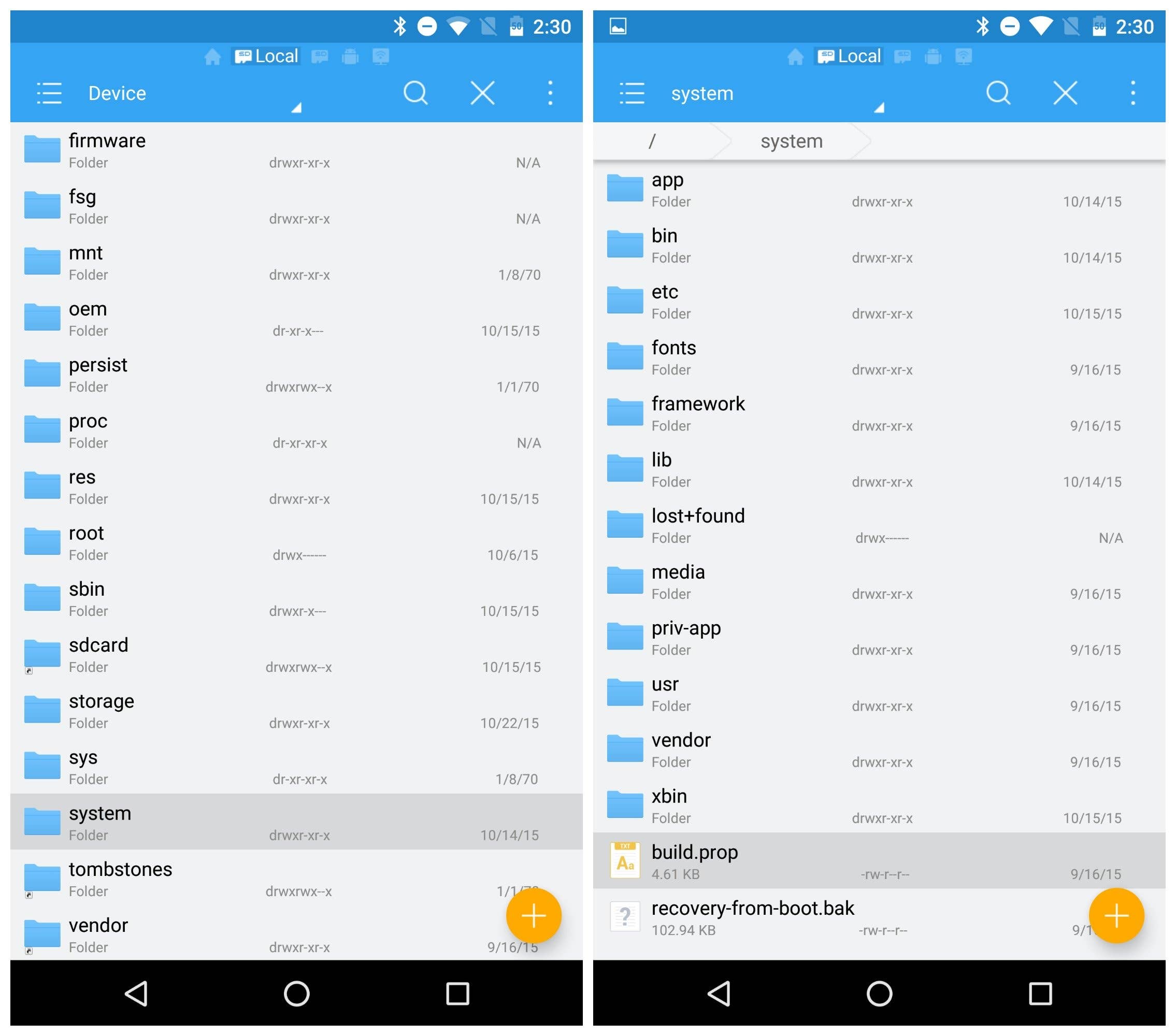 AndroidPIT Nexus 6 DPI change es file explorer 2