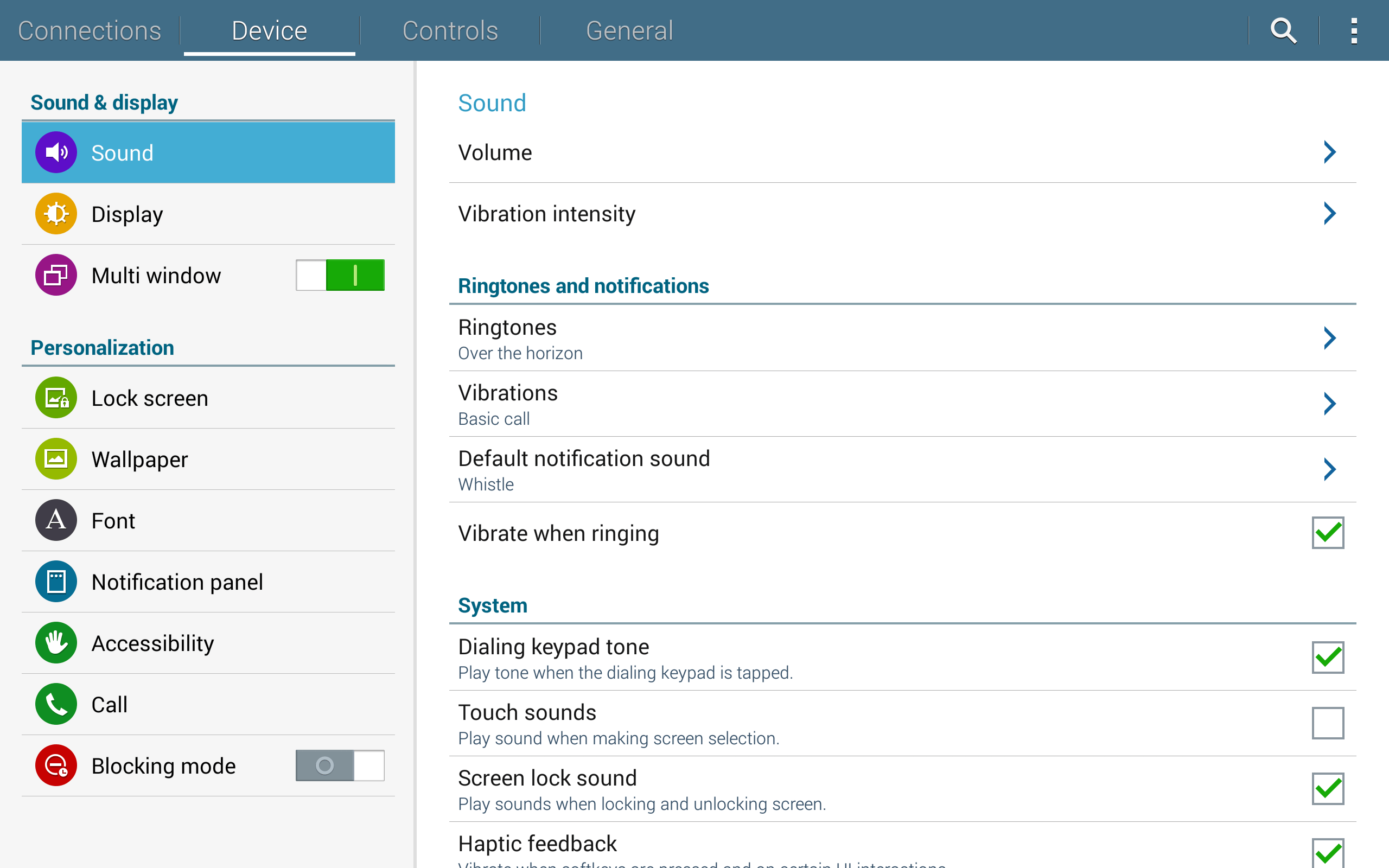 AndroidPIT Samsung Galaxy Note Pro 12 2 LTE settings menu