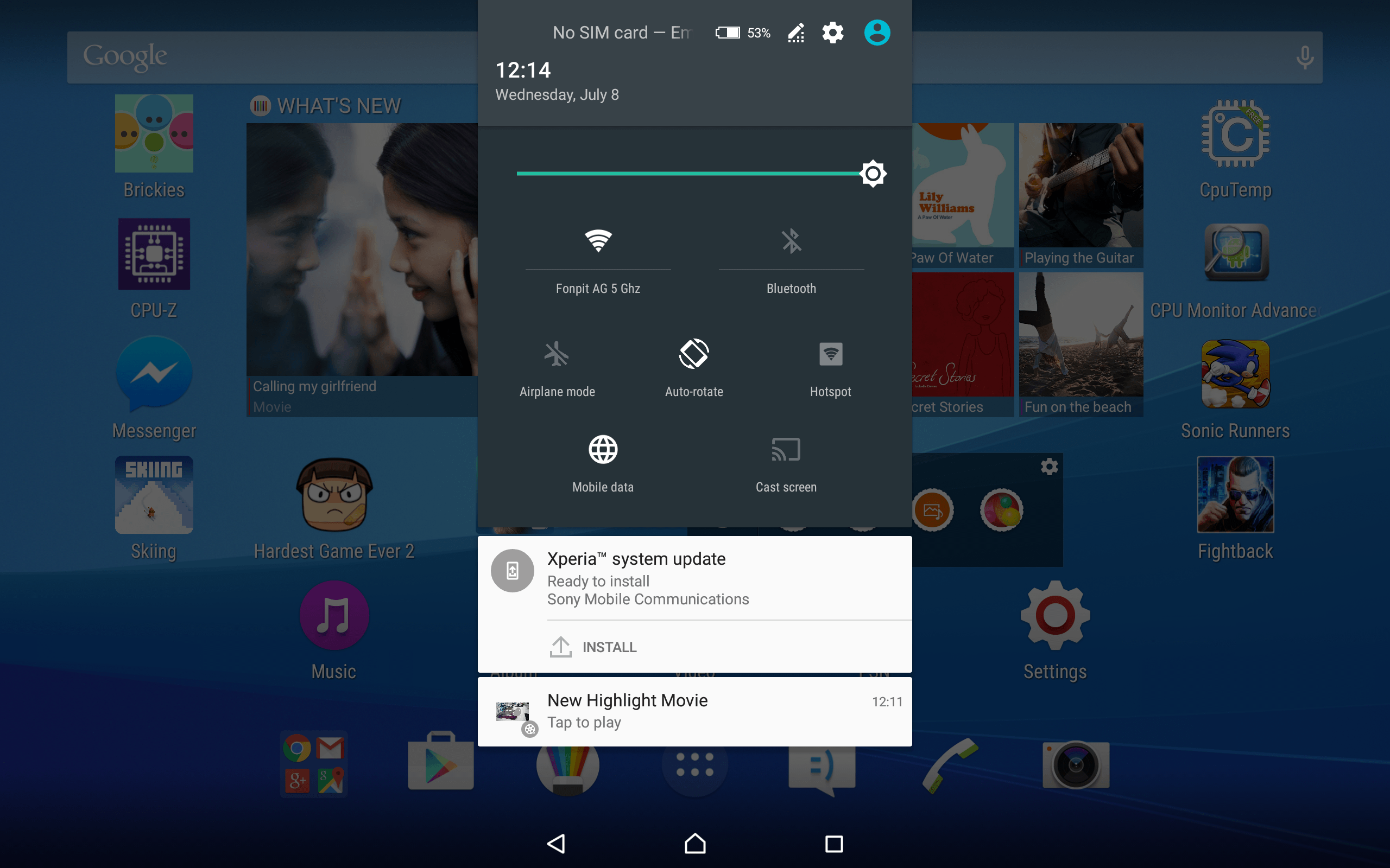 AndroidPIT Sony Xperia Z4 Tablet notifications