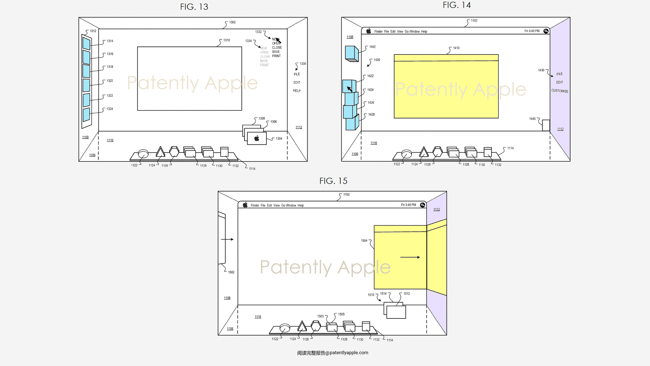 3D view of a macOS shown in the latest patent of Apple