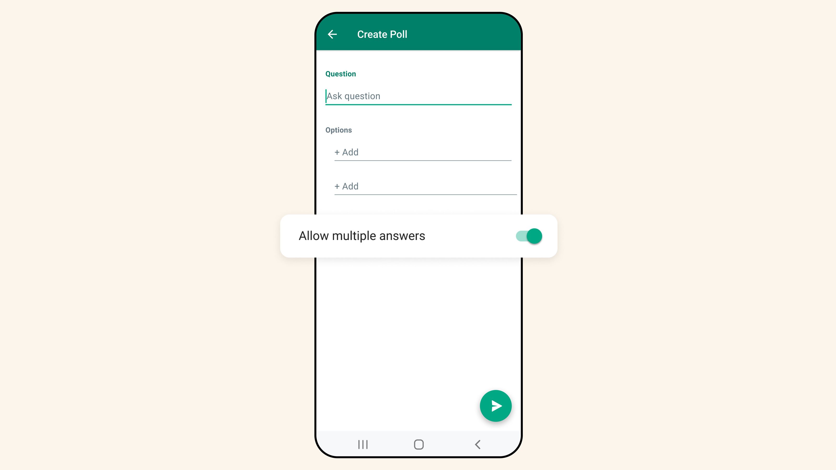 Meta's in-app poll feature in WhatsApp