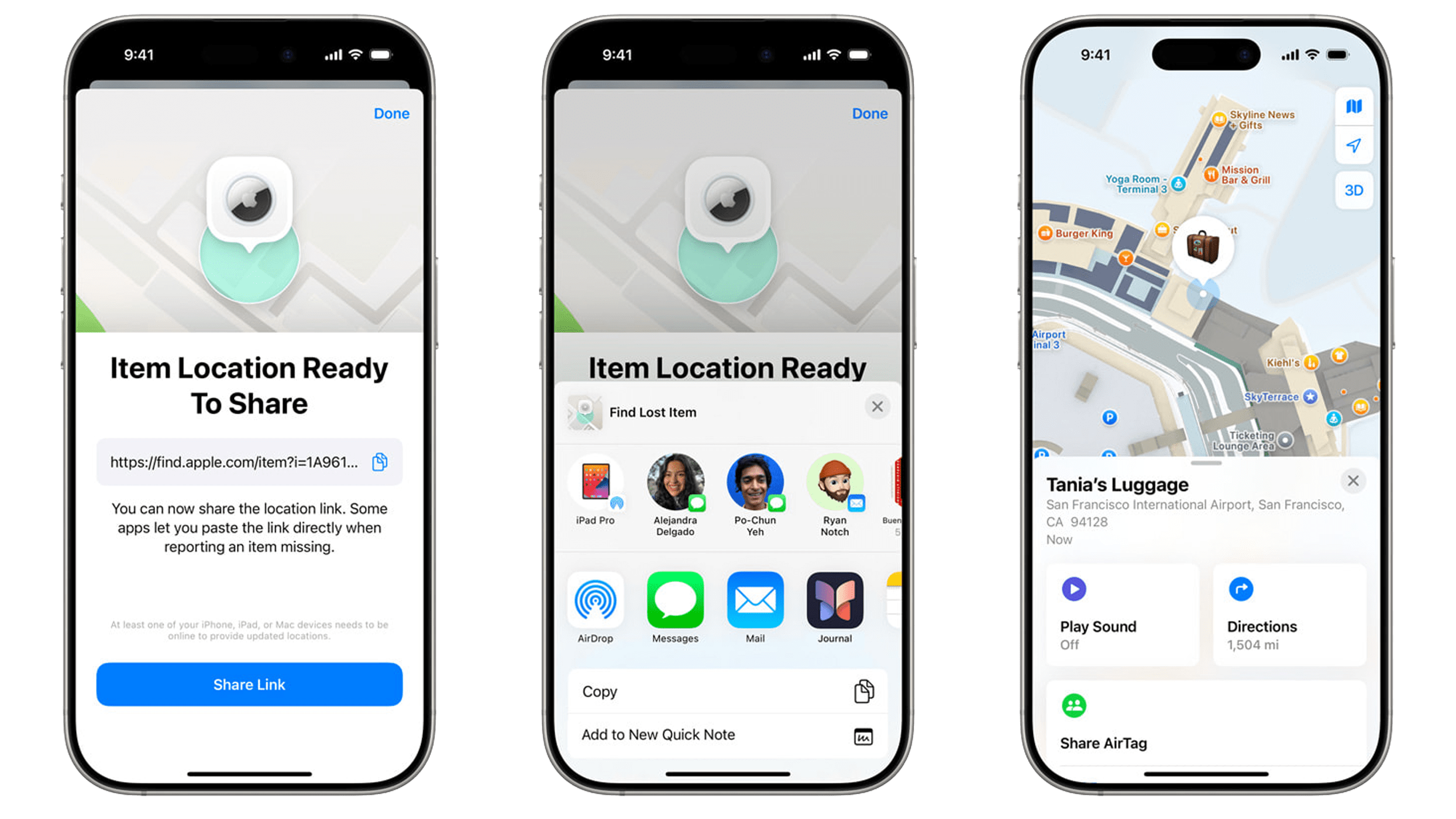 Apple's Share Item Location