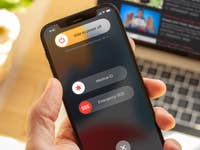 Apple SOS Emergency call screen displaying on an iPhone