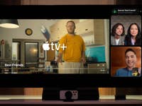 Apple TV with a webcam feature activated with an iPhone