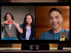 Images from Apple's event showing how to connect FaceTime on iPhone to your Apple TV