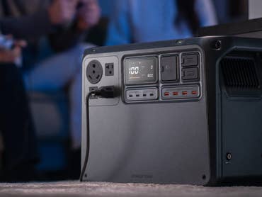 DJI Power 2000 portable power station on a floor