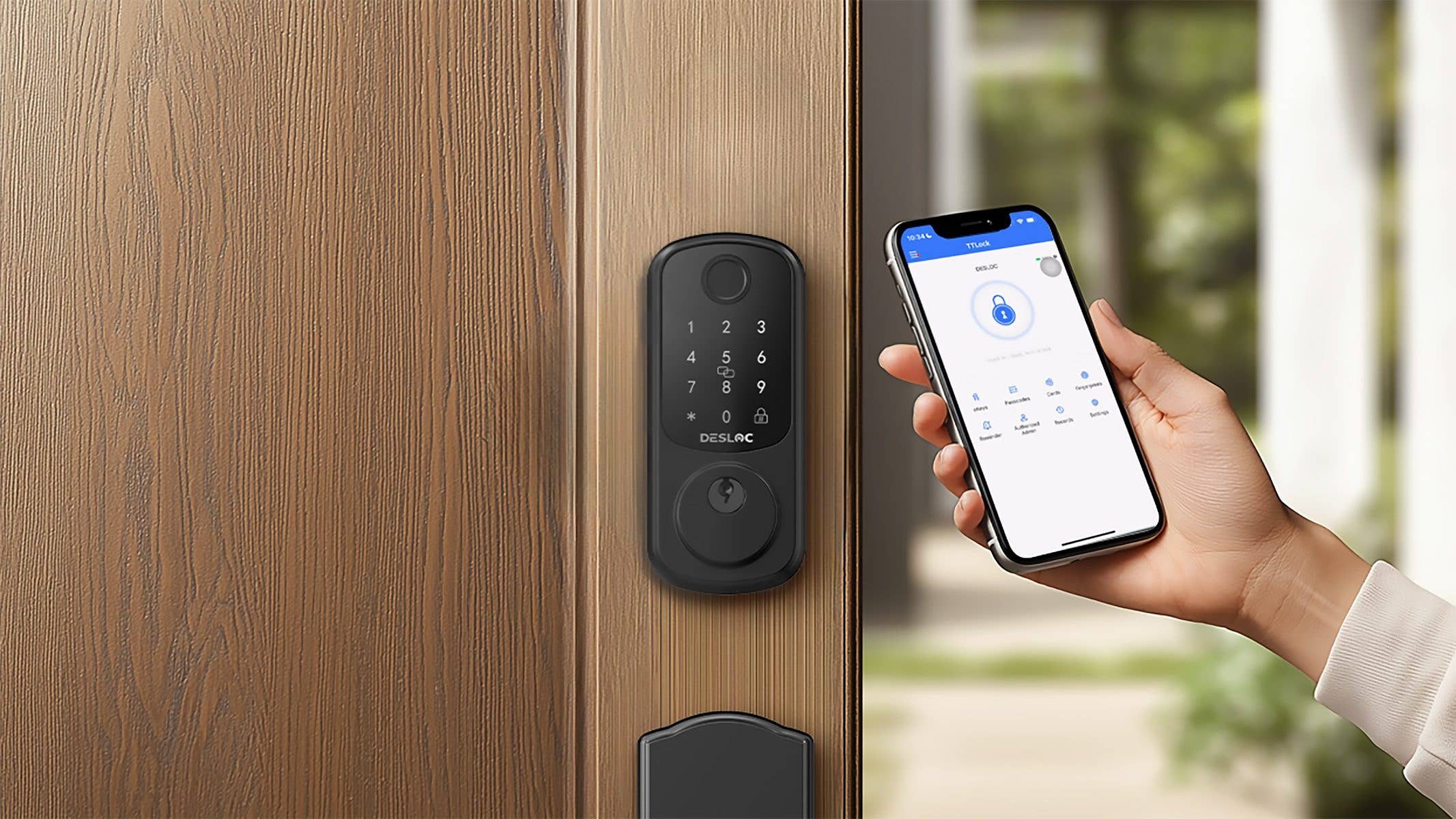 Desloc B200 smart lock with remote control and voice assistant support