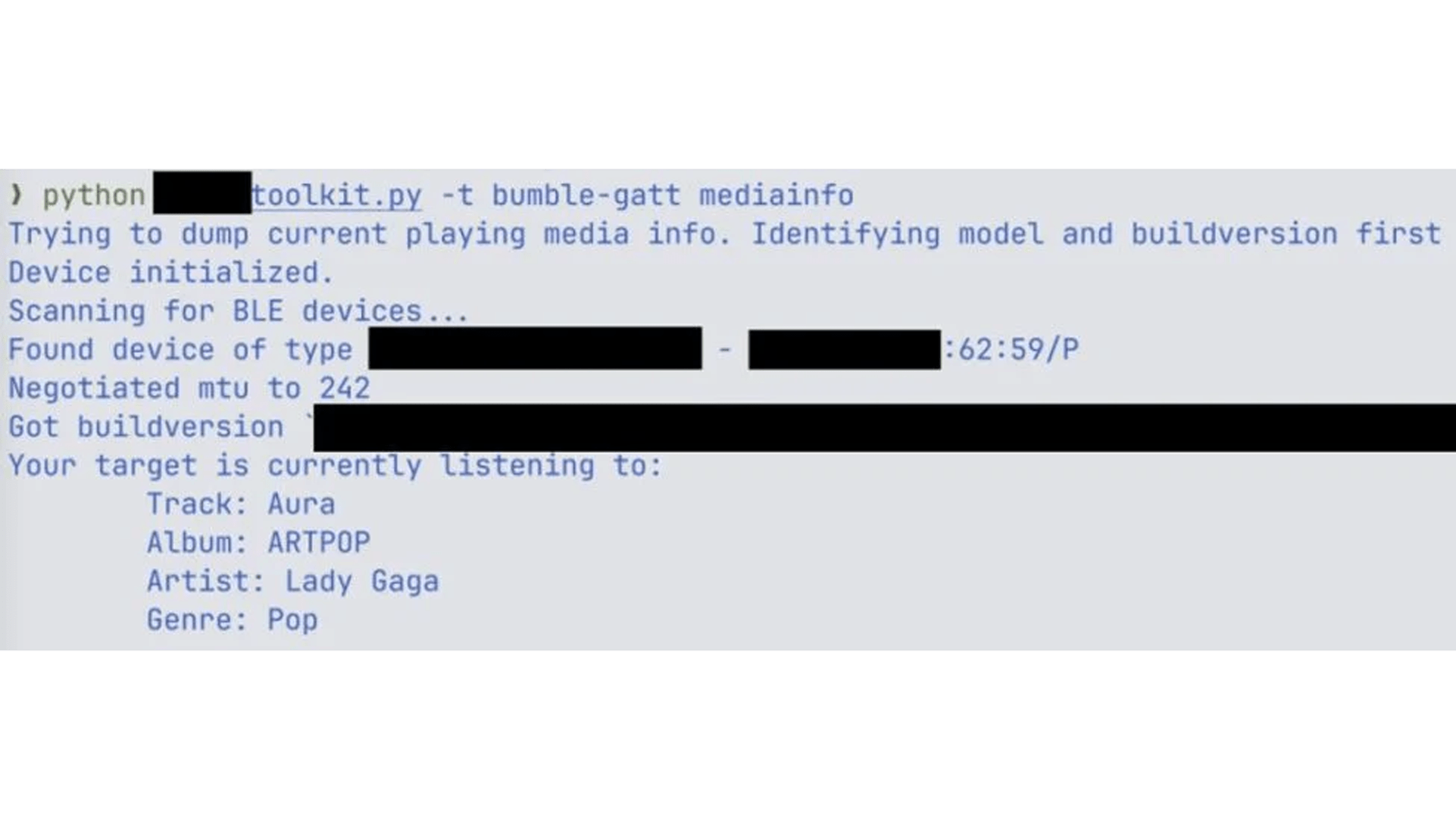 Sample attack code shared by ERNW