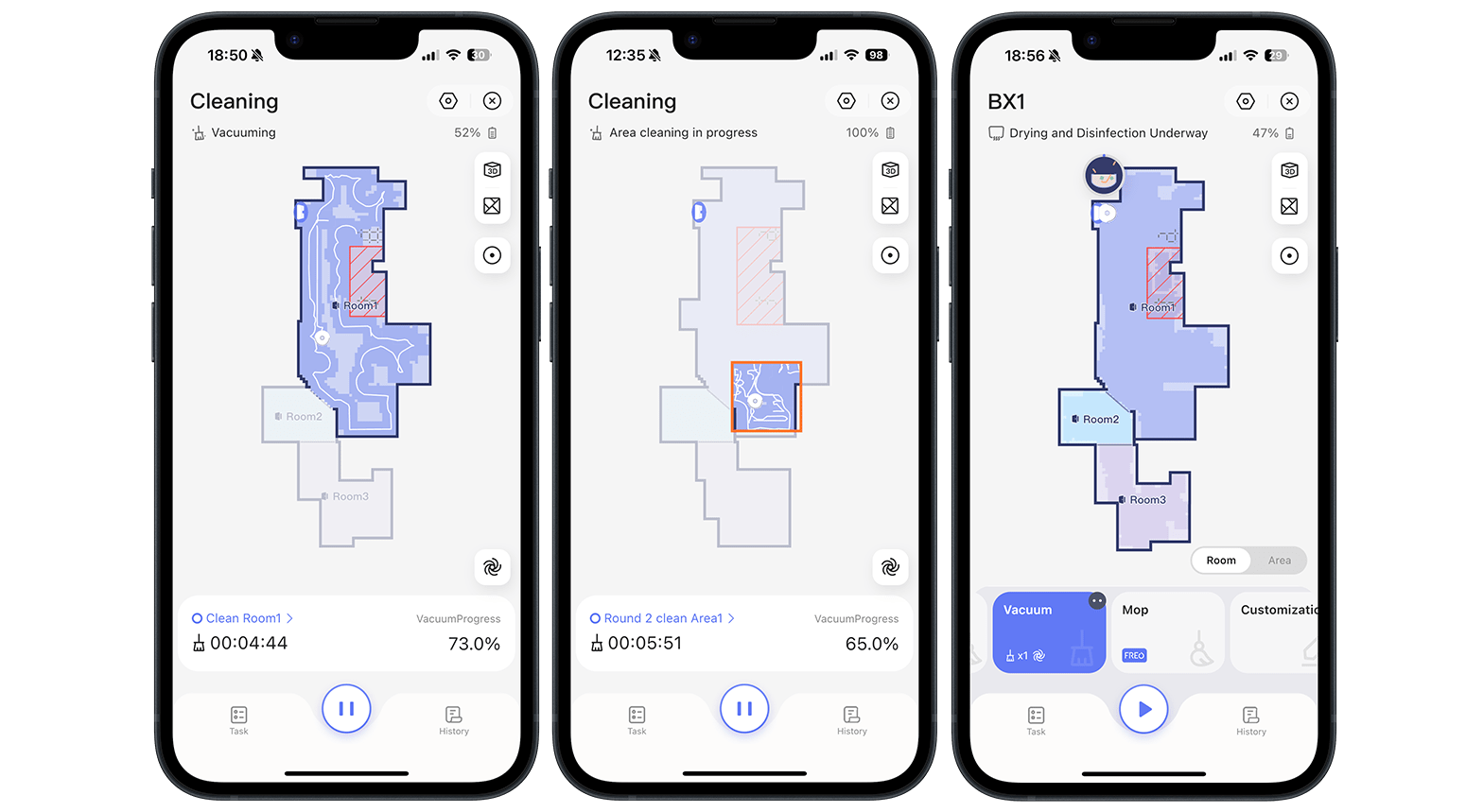 Know where the Narwal Freo X Plus is at all times via the app.