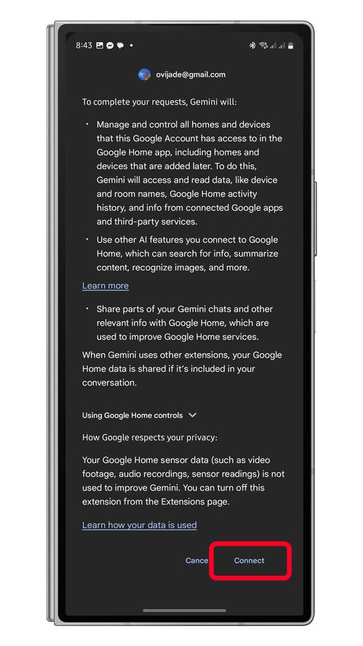 Google Gemini AI app