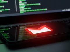 Google's Gmail logo on a smartphone