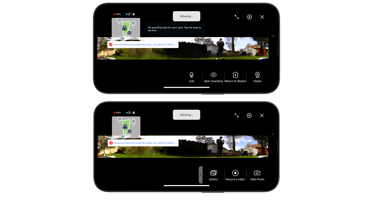Use the app's patrol function to keep an eye out.