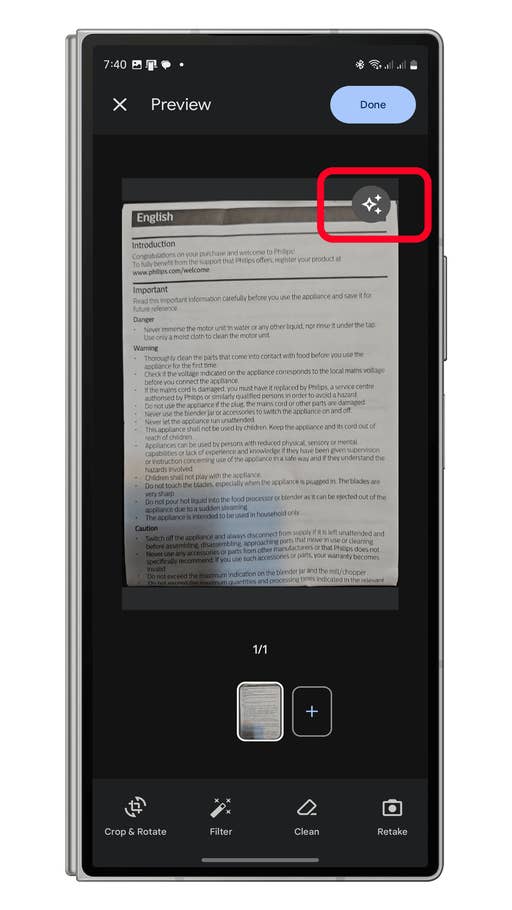 Preview of a document titled u0027Important Informationu0027 with safety instructions for a Philips appliance.