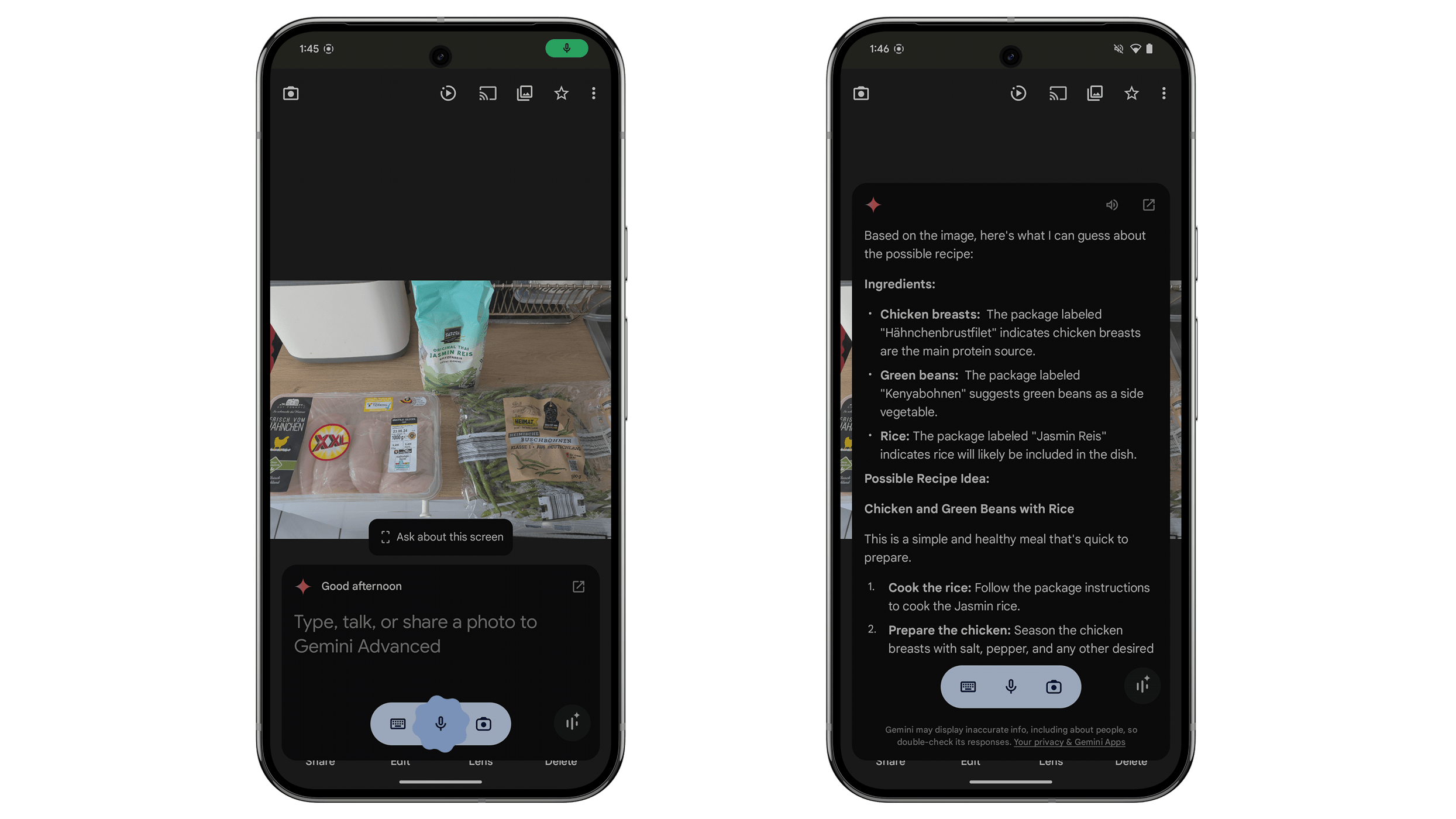 Google's Gemini Ask about my screen feature