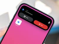 iPhone 16 with the Gemini Live Live Activity on the home screen