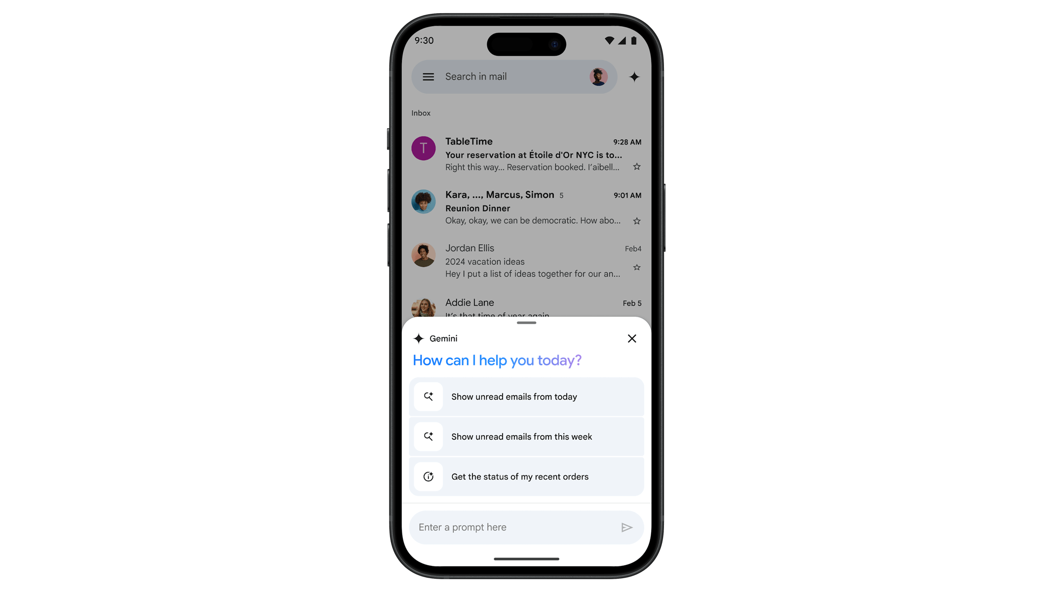 Google's Gmail Q&A Gemini-powered feature