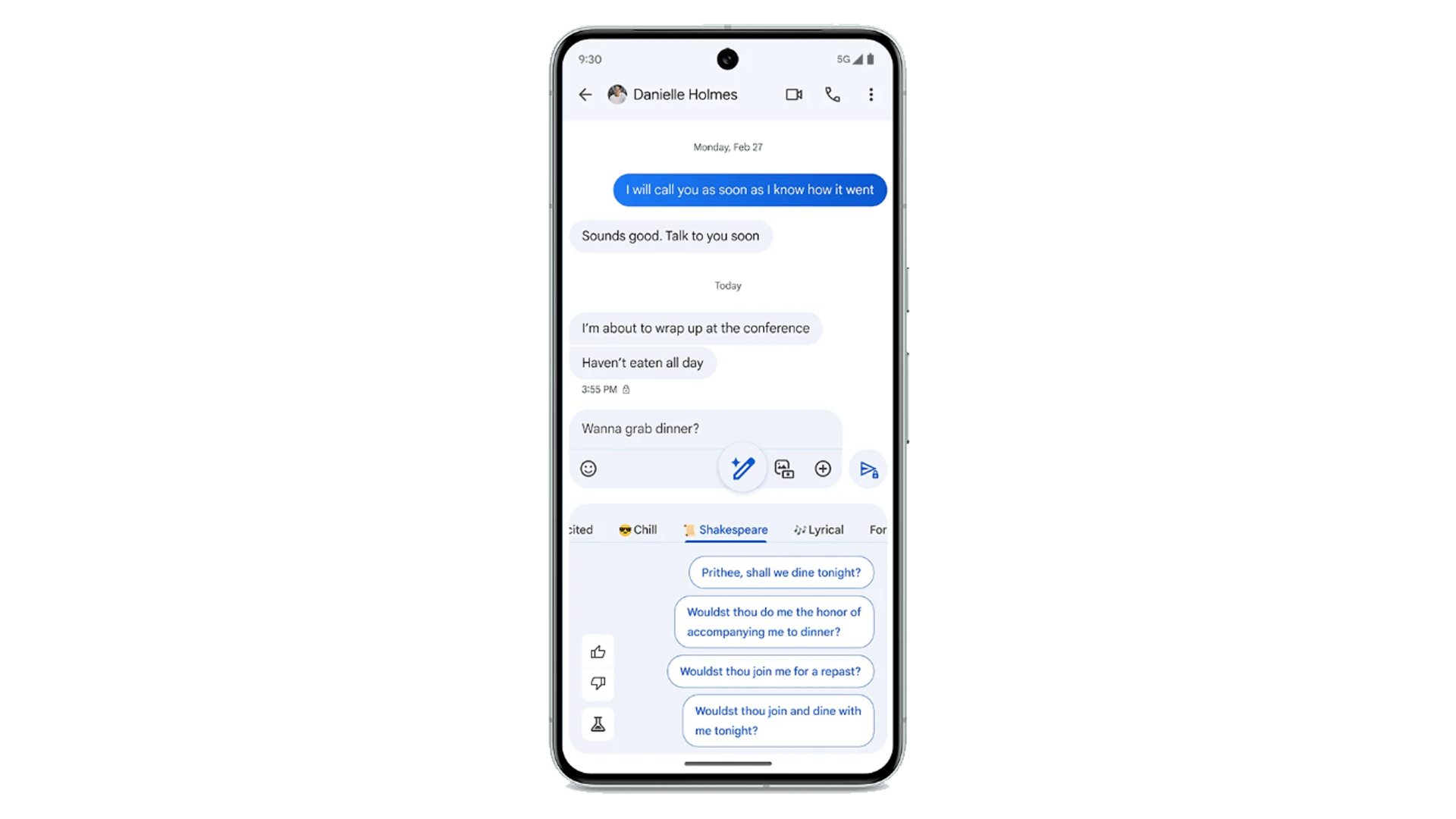 Google's Magic Compose AI feature