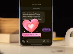 Google Messages app's reaction feature on the OnePlus Open foldable