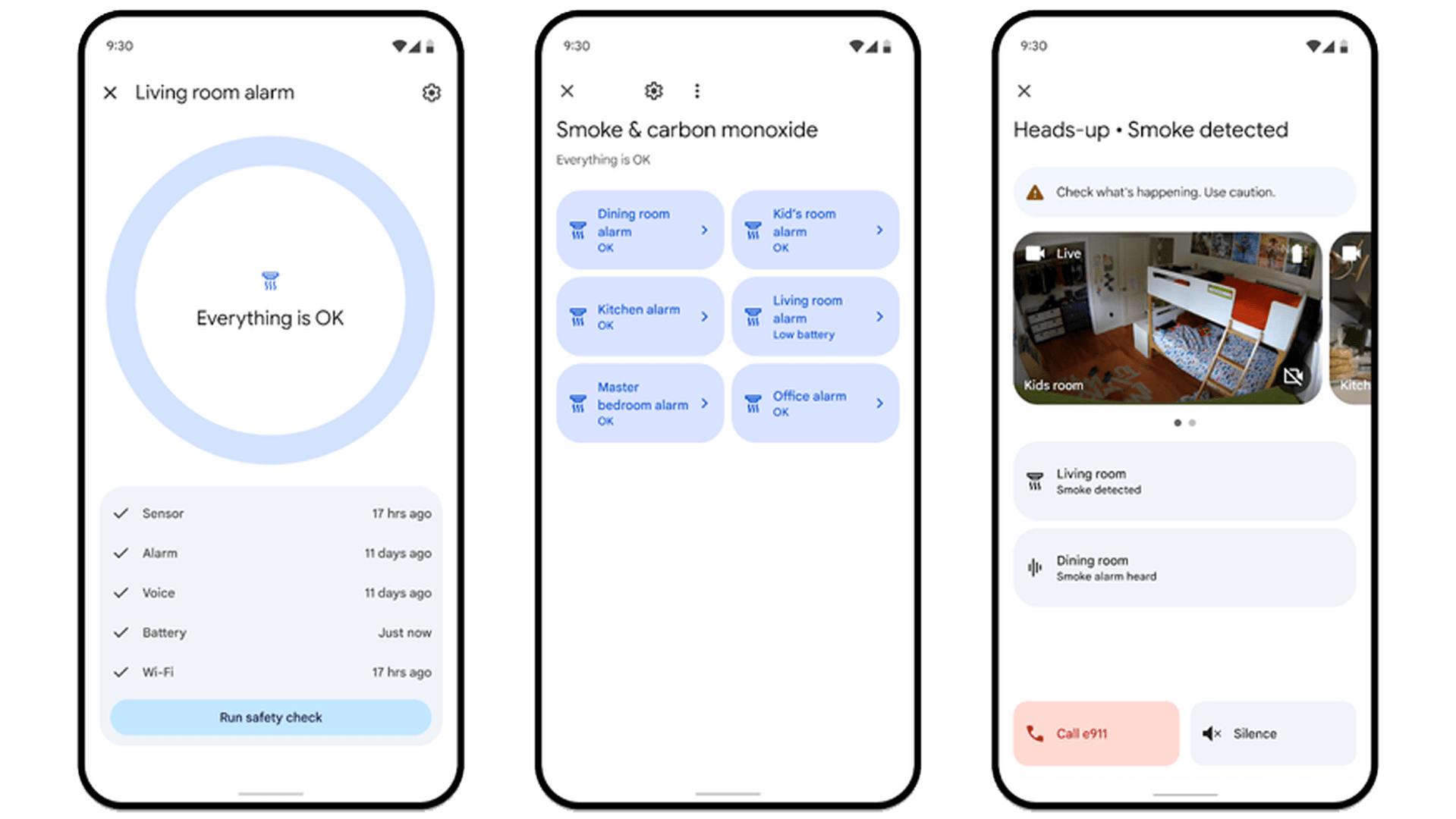 Google Nest Protect alarm on Google Home App