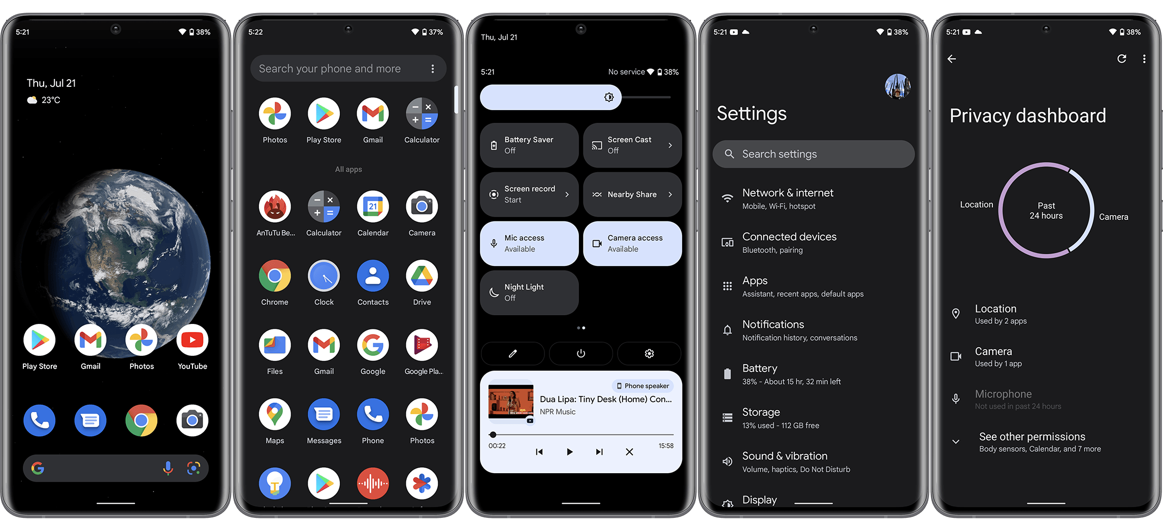 Google Pixel 6a review UI