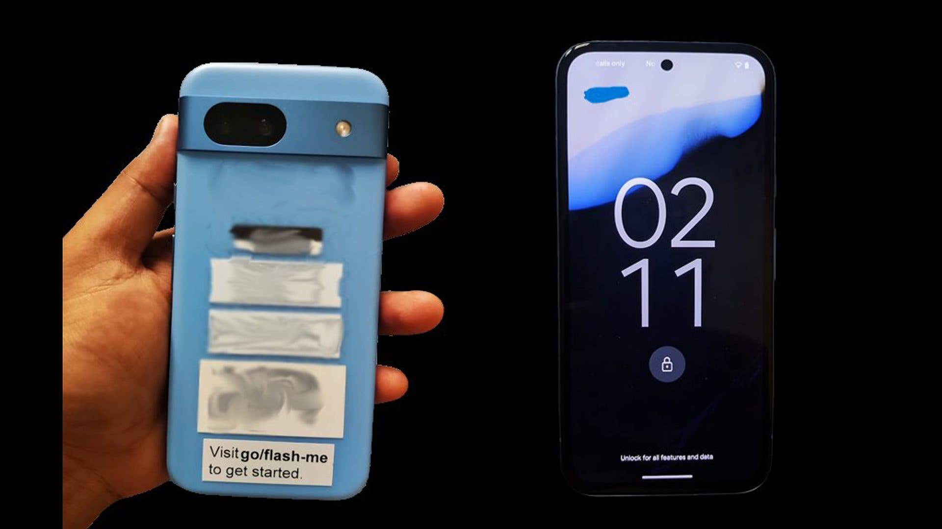 Google Pixel 8a in blue color