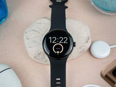 Google Pixel Watch 2 on a charging puck