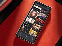 Samsung Galaxy Z Fold 6 showing a Google search result page with different AI images