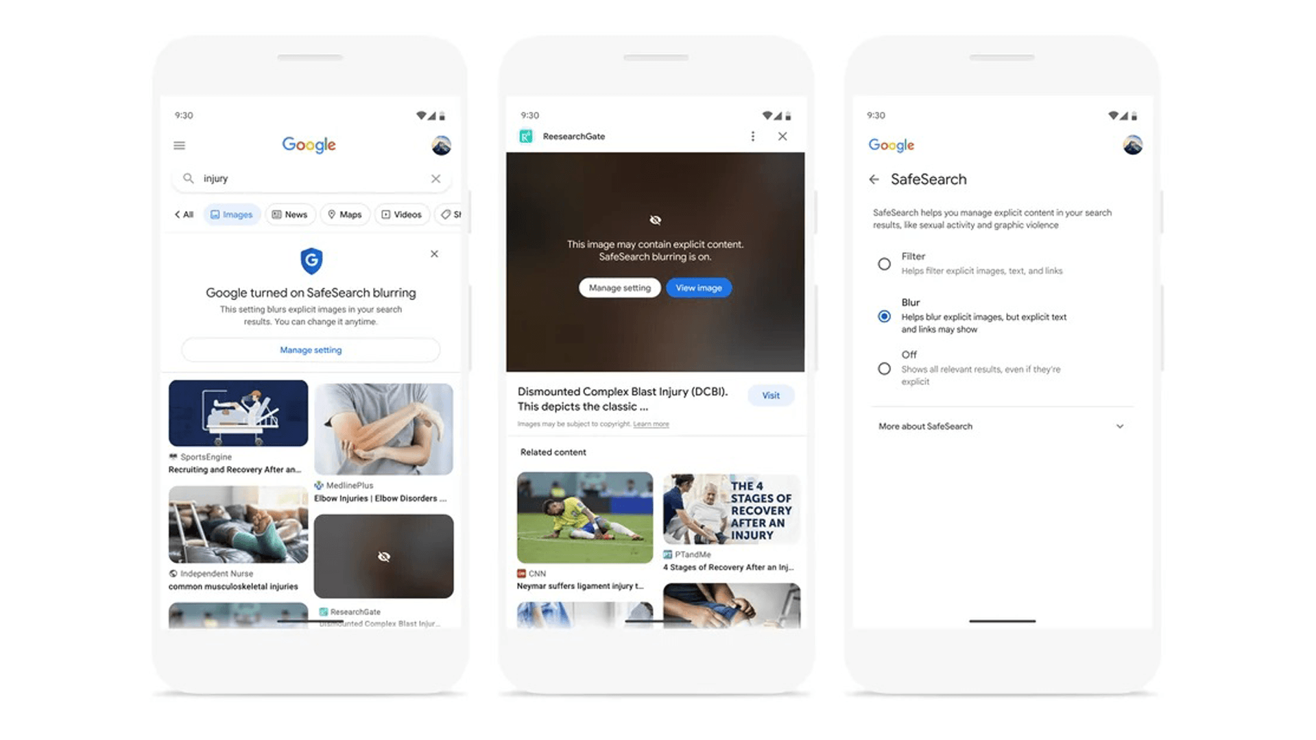 Google's new automatic blurring of adult content in search results Google's new automatic blurring of adult content in search results