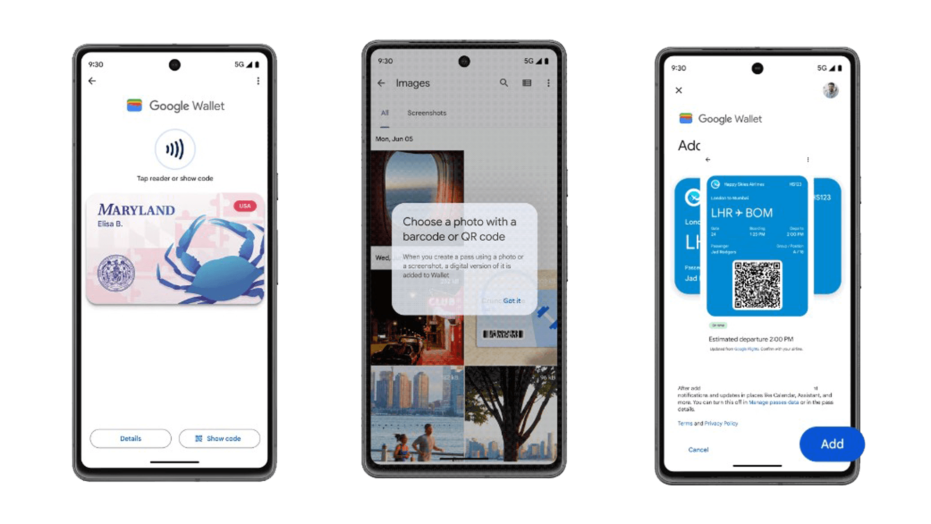 Google Wallet supports adding more passes and personal IDs like driver's license. Google Wallet app