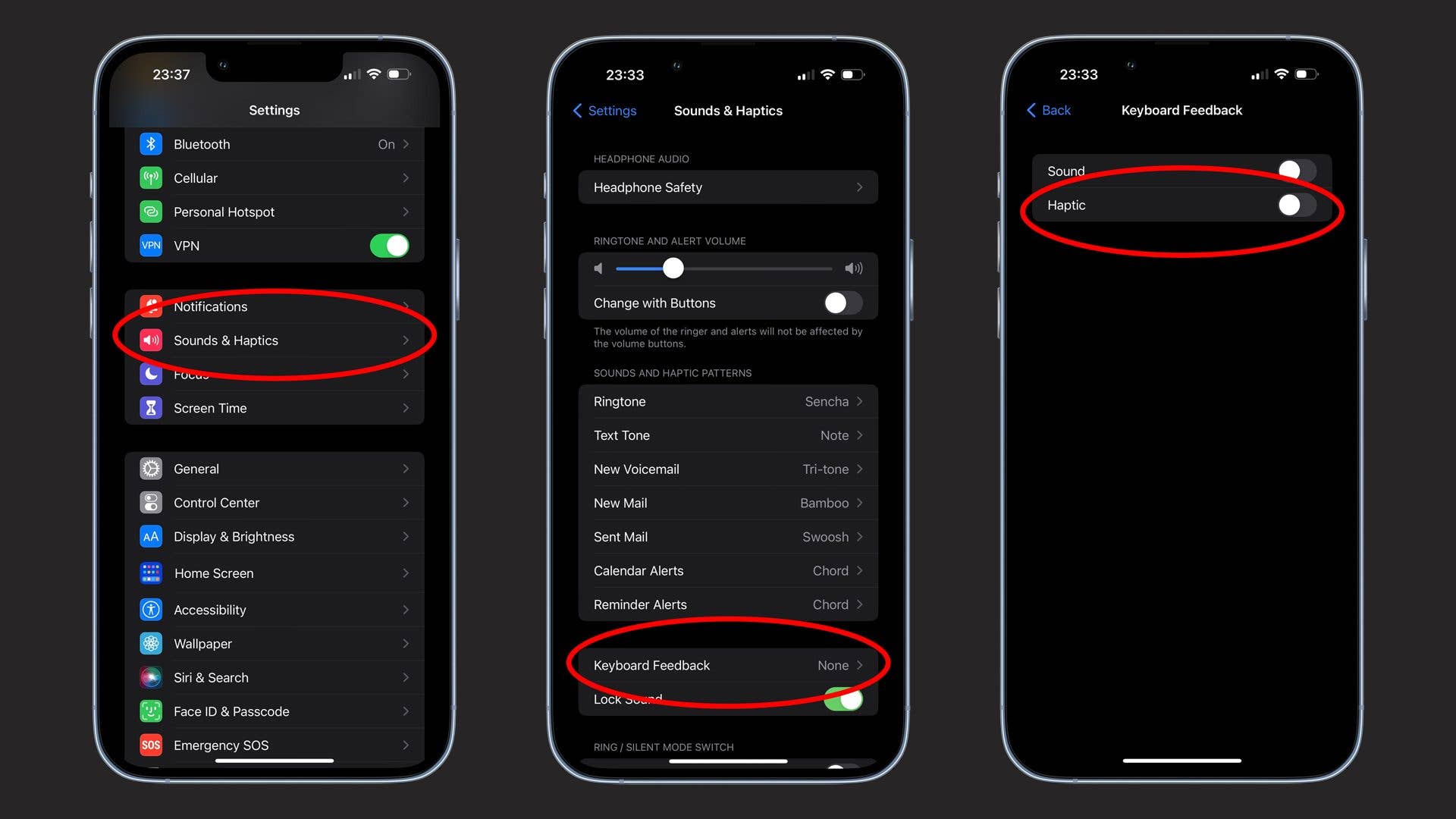 How to turn off or on haptic feedback from settings iPhone guide how to enable or disable haptic feedback on iOS 16