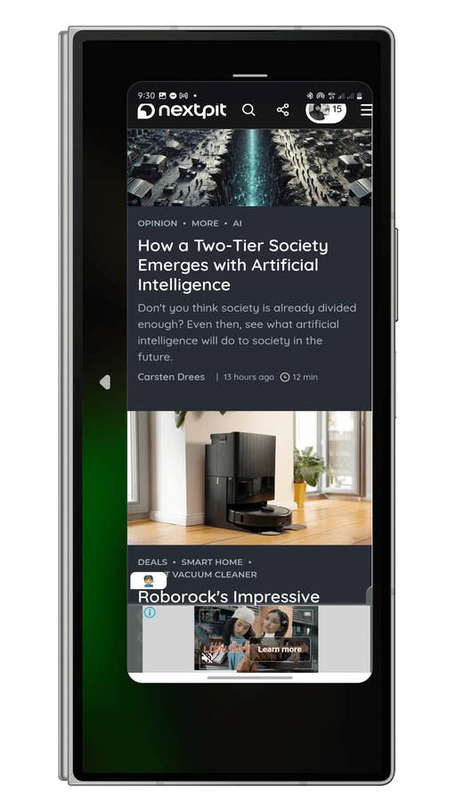 Samsung One UI Gestures One Handed mode activate