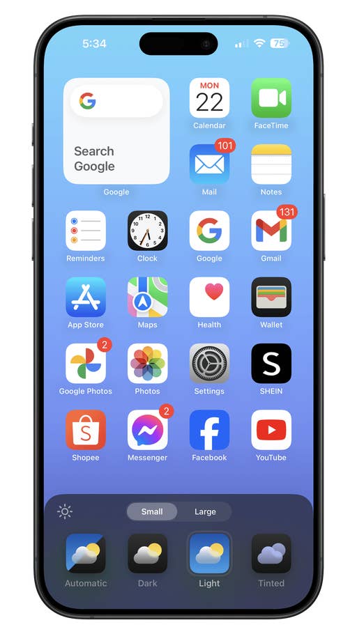 How to change app icons color on iPhone