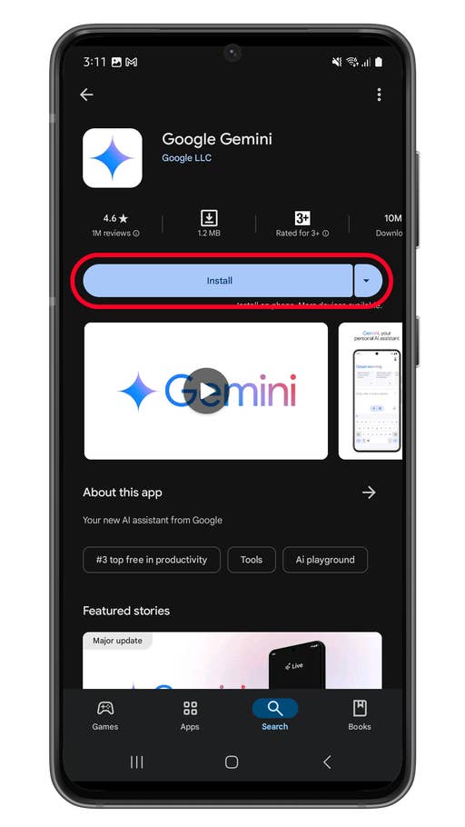 How to install Google Gemini AI on Android