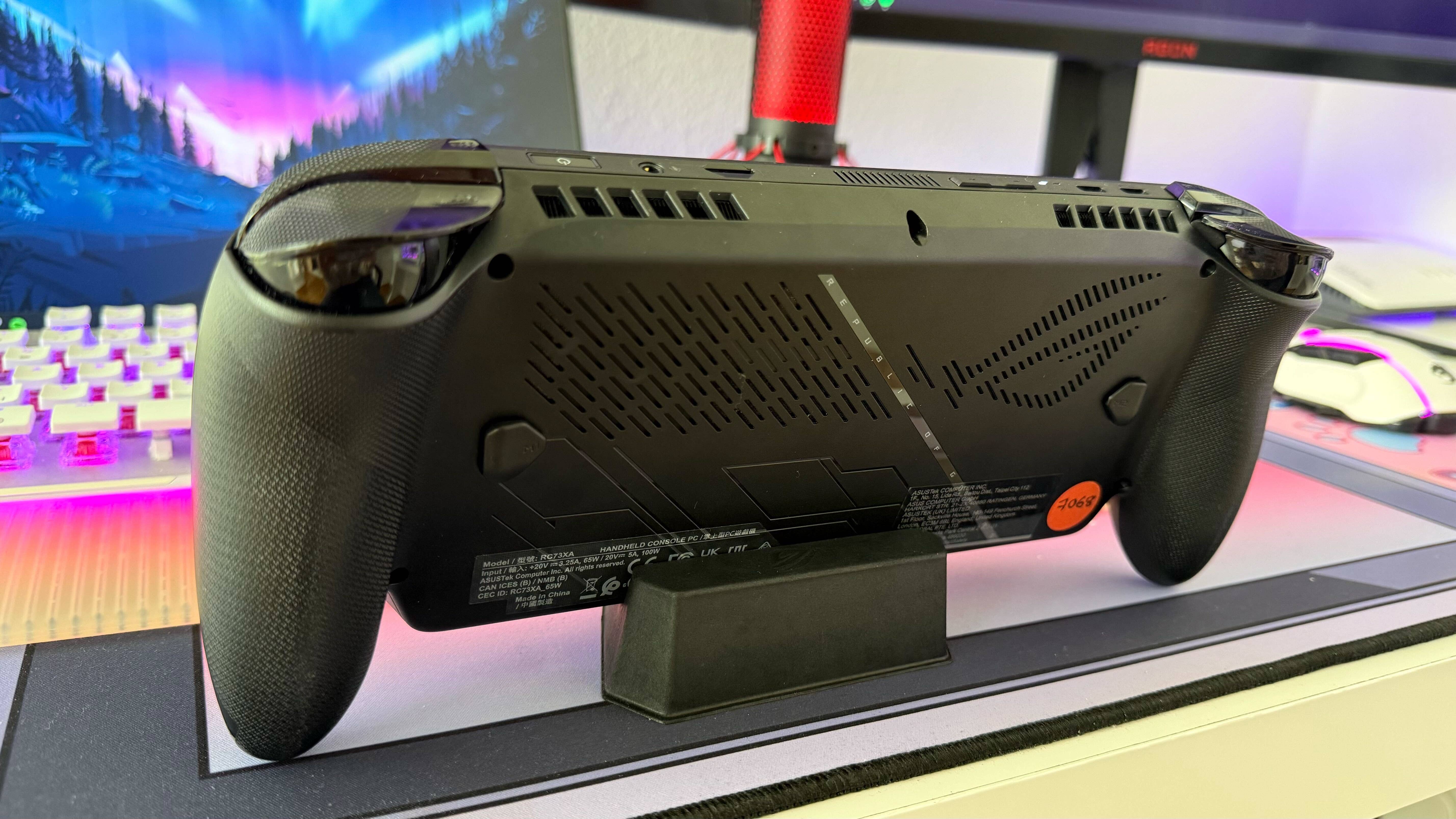 The Xbox Ally X from the back.