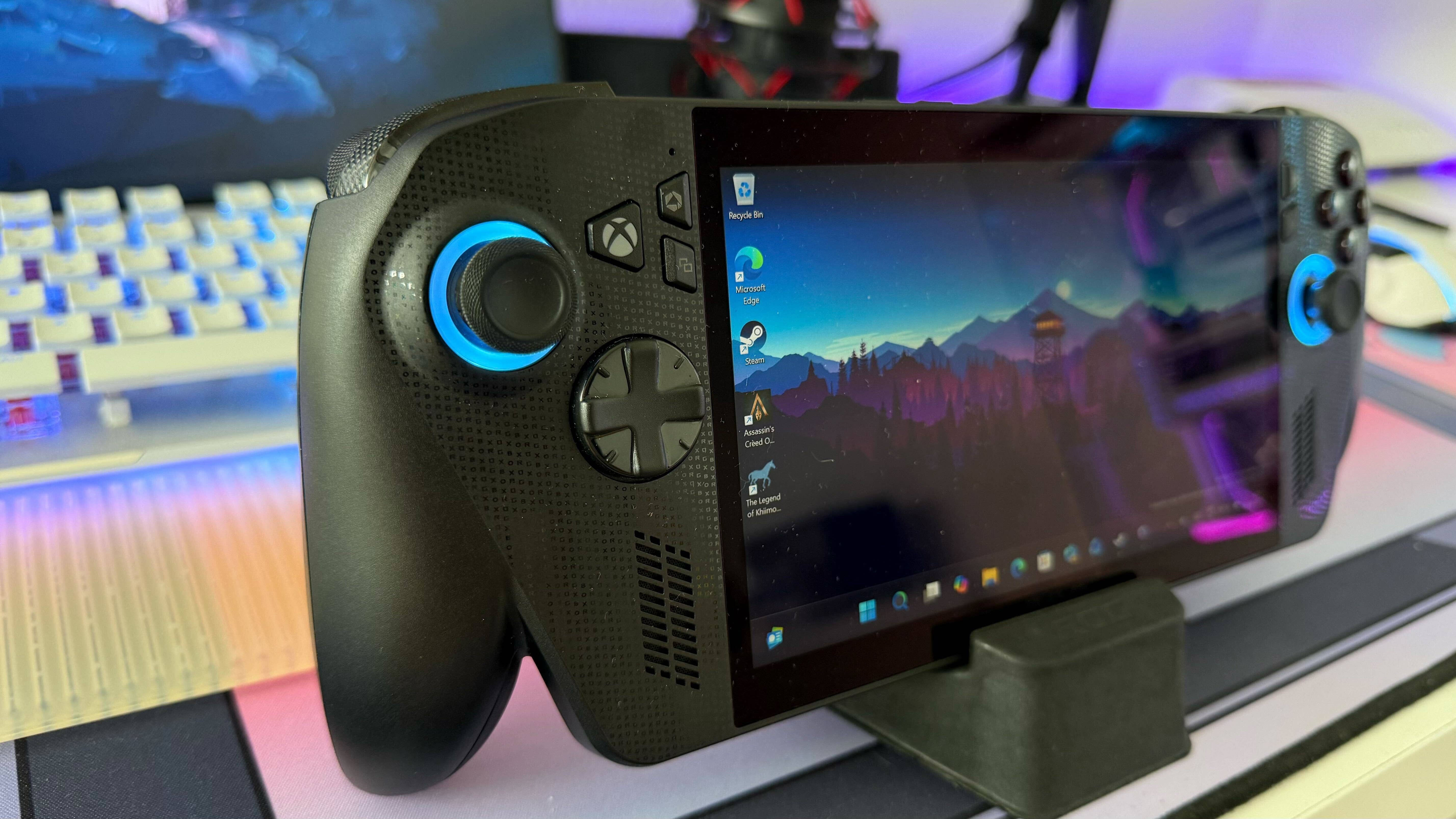 The ROG Xbox Ally X's controller handle.