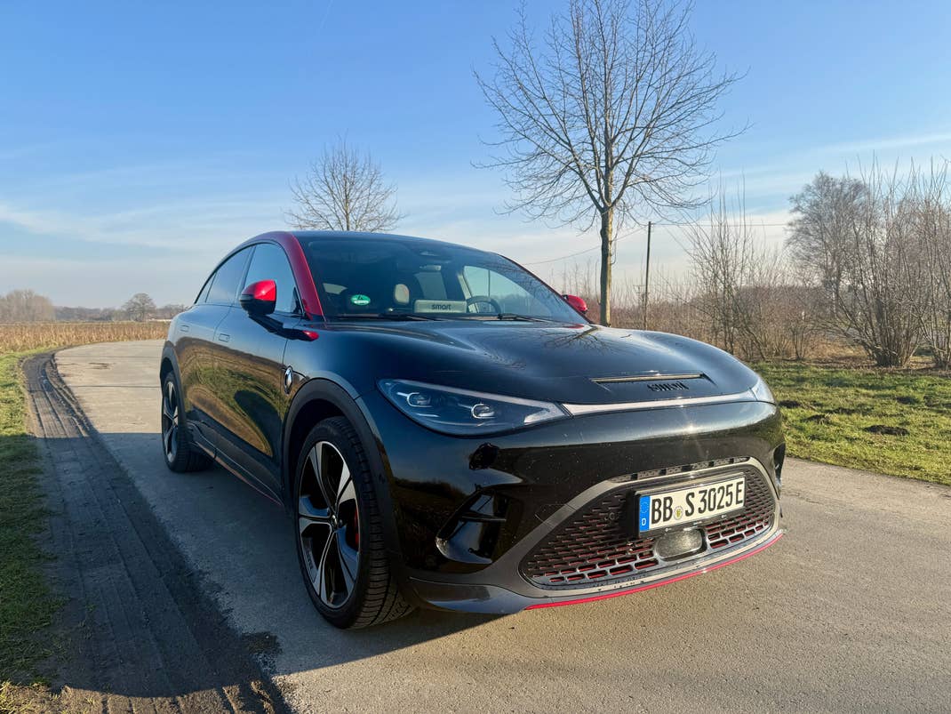 The Smart #3 Brabus as seen from the front.