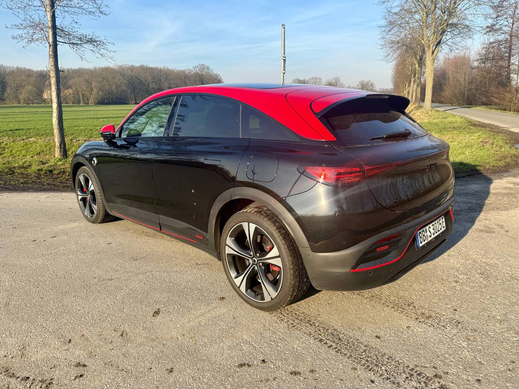 The Smart #3 Brabus as seen from the back.