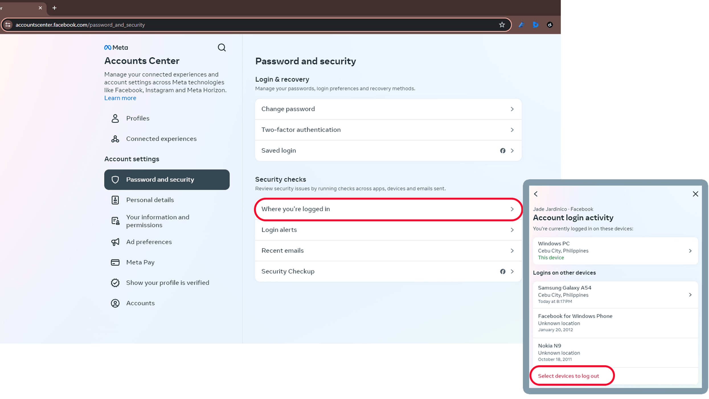 How to log out your messenger account on Android or iPhone from a computer