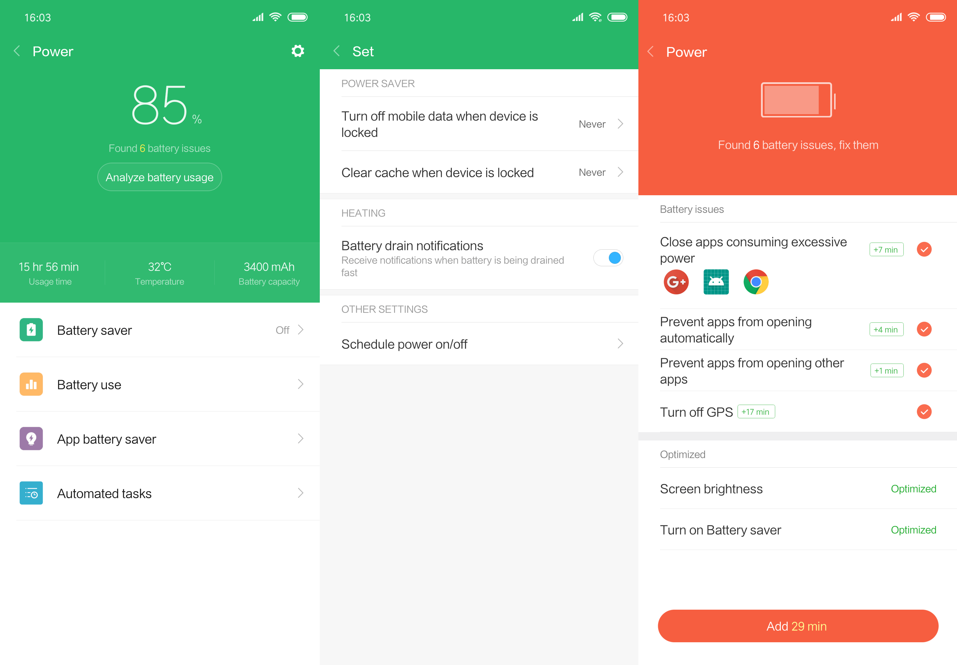MIUI battery menu 1