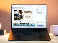 A MacBook Air displaying a market research presentation on Gen Z retail trends.