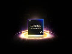 MediaTek Dimensity 9400 processor with 5G logo on a glowing background.